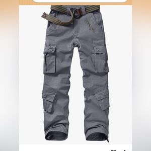 Women’s Versatile Gray Cargo Pants